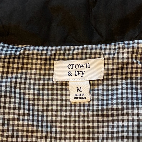 Crown & Ivy Black vest, women’s M NWT - Picture 3 of 7